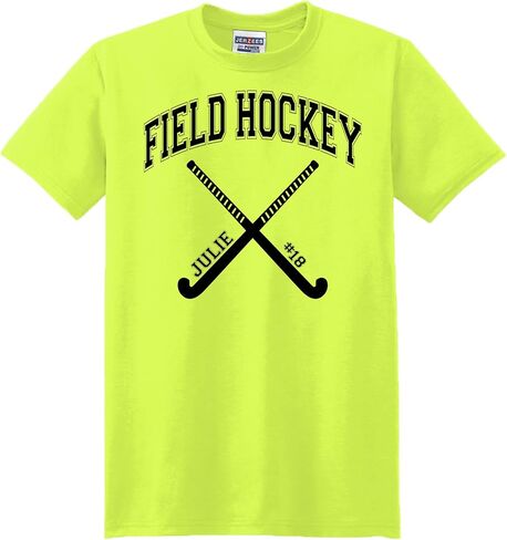 Personalized Field Hockey Short Sleeve T-Shirt with a Players Name on Tshirt in Kuwait