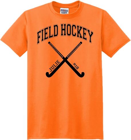 Personalized Field Hockey Short Sleeve T-Shirt with a Players Name on Tshirt in Kuwait