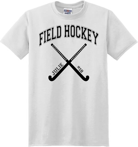 Personalized Field Hockey Short Sleeve T-Shirt with a Players Name on Tshirt in Kuwait