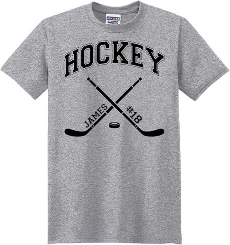 Personalized Hockey Short Sleeve T-Shirt with a Players Name on Tshirt in Kuwait