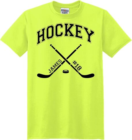 Personalized Hockey Short Sleeve T-Shirt with a Players Name on Tshirt in Kuwait