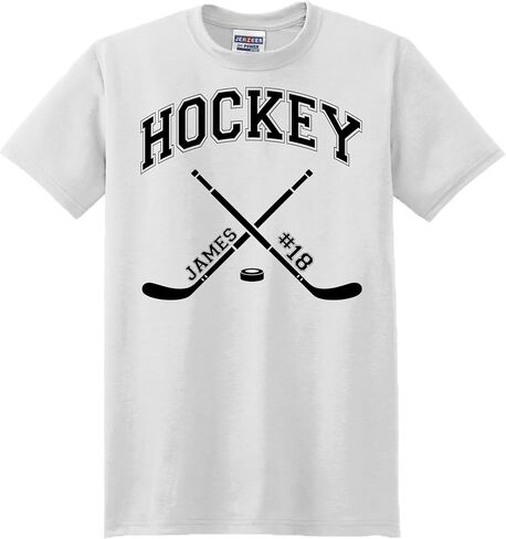 Personalized Hockey Short Sleeve T-Shirt with a Players Name on Tshirt in Kuwait