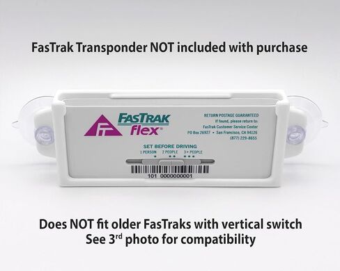 حامل FasTrak Flex - كوب شفط عالمي مناسب للزجاج الأمامي - جهاز إرسال واستقبال لبطاقة عبور جسر FasTrak في كاليفورنيا in Saudi Arabia