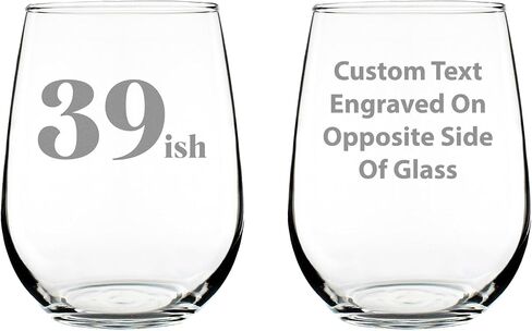 39ish - Funny 40th Birthday Wine Glass for Women Turning 40 - Large 17 Oz - Bday Party Decorations in Kuwait