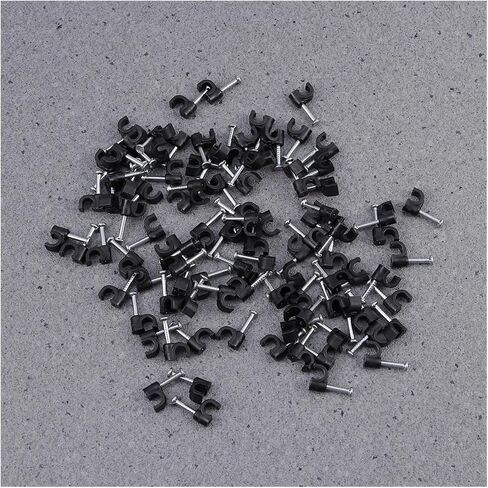 100 Pcs Wire Holders Cords Cable Fixer Wire Buckle Cable Wire Clips Wire Staples Cord Clips Cord Organizer Clips(Size:1.8X1.3cm) in Saudi Arabia