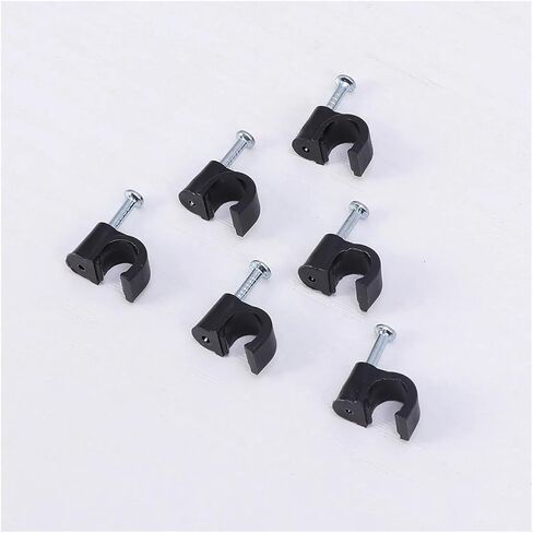 100 Pcs Wire Holders Cords Cable Fixer Wire Buckle Cable Wire Clips Wire Staples Cord Clips Cord Organizer Clips(Size:1.8X1.3cm) in Saudi Arabia
