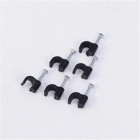 100 Pcs Wire Holders Cords Cable Fixer Wire Buckle Cable Wire Clips Wire Staples Cord Clips Cord Organizer Clips(Size:1.8X1.3cm) in Saudi Arabia