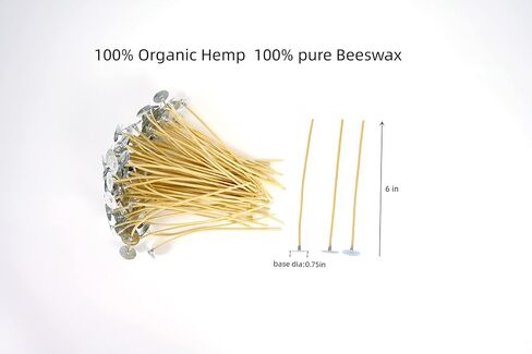 Candle Wick, Pre-Waxed Wicks with 100% Beeswax, 12 Inch Candle Wicks for Candle Making. (12inch) in Saudi Arabia