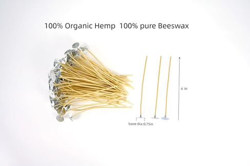 Candle Wick, Pre-Waxed Wicks with 100% Beeswax, 12 Inch Candle Wicks for Candle Making. (12inch) in Saudi Arabia