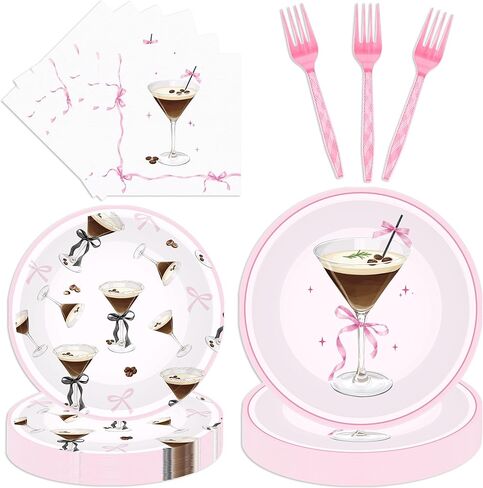 96 Pcs Floral Party Decorations, Boho Wildflower Themed Baby Shower Tea Garden Birthday Party Supplies Tableware Set for 24 Guests, Includes Plates Napkins Forks in Kuwait