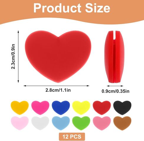 12pcs Dampener Tennis Racquet, Tennis Racket Shock Absorbers, Tennis Dampener for Racket, Heart Shape Tennis Vibration Dampeners, Silicone Tennis Shock Absorber for Racket, Multicolor in Saudi Arabia