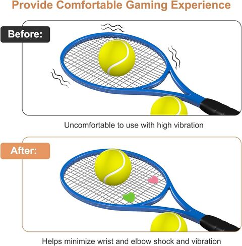 12pcs Dampener Tennis Racquet, Tennis Racket Shock Absorbers, Tennis Dampener for Racket, Heart Shape Tennis Vibration Dampeners, Silicone Tennis Shock Absorber for Racket, Multicolor in Saudi Arabia