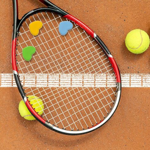 12pcs Dampener Tennis Racquet, Tennis Racket Shock Absorbers, Tennis Dampener for Racket, Heart Shape Tennis Vibration Dampeners, Silicone Tennis Shock Absorber for Racket, Multicolor in Saudi Arabia