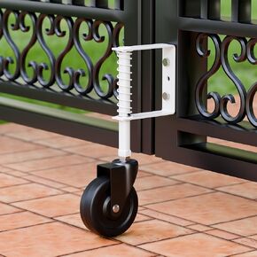 5" Spring Loaded Gate Caster Heavy Duty Gate Wheels for Wooden, Vinyl and Metal Gates, Gate Wheel with 360° Swivel, Ideal for Outdoor Fence Gates, 200 Lbs Capacity, 1 Pcs, Black in Saudi Arabia
