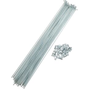 36 pcs 14g j bend 294mm × 2mm متحدث دراجة دراجة مع حلمات الفضة الفضية قطع بديل للسيارات in Kuwait