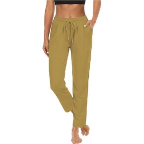 سروال مستقيمة الساق للنساء Petite sweatpants فضفاضة فضفاضة ملائمة للركض غير الرسمي السراويل الرباطية الأصفاد الكاحل جيوب in Kuwait