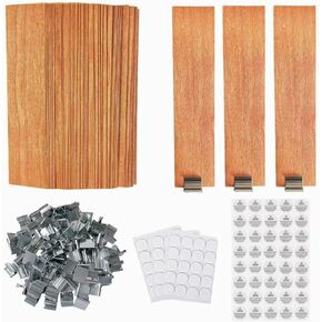 25Pcs Wooden Candle Wicks for DIY Candle Making Craft Wooden Wicks for Candle Making Wood Wick Natural Wood Rectangle Candle Cores for DIY Candles in Kuwait