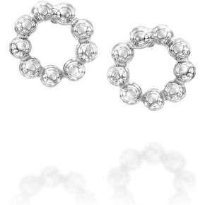 Dainty Gold Circle Earrings - Minimal Small Open Circle Stud Posts - Designer Handmade in Saudi Arabia