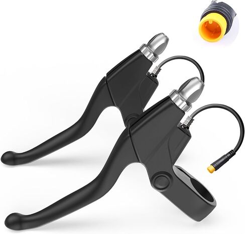 BAFANG Electric Bike Brake Levers, One Pair Waterproff Brake Levers Handle Bar Grips Ebike Conversion Kit, Cut Off Power Brakes Ebike Parts for BBS02/01 HD Mid Drive Motor & Hub Motor in Saudi Arabia