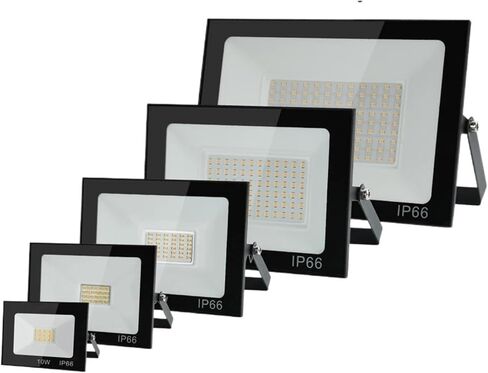 Caarla Dolllight L+E+D Flood Light IP66 Water.proof Outdoor Sternight 100W AC220V Reflector L+E+D مصباح الجدار الخارجي لجدار بوابة شارع الحديقة (أبيض بارد ، 10W) in Saudi Arabia