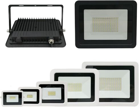 CAARLA Floodlight 1pcs L+E+D Flood Light 10W 20W 30W 50W 100W AC 220V Reflector Spotlight Street Light Wall Lamp IP68 Water.Proof Outdoor Garden Lighting(Black Shell,Warm WHITE-3000K_10W) in Saudi Arabia