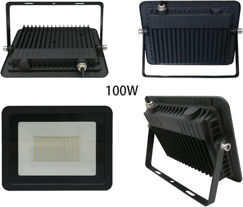 CAARLA Floodlight 1pcs L+E+D Flood Light 10W 20W 30W 50W 100W AC 220V Reflector Spotlight Street Light Wall Lamp IP68 Water.Proof Outdoor Garden Lighting(Black Shell,Warm WHITE-3000K_10W) in Saudi Arabia