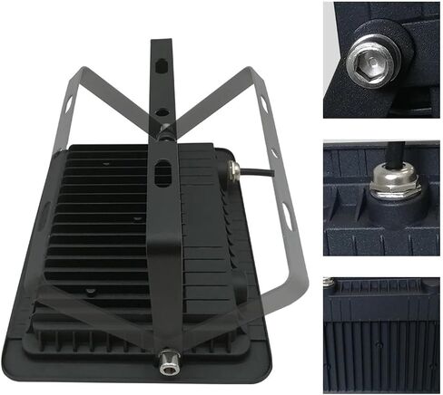 CAARLA Floodlight 1pcs L+E+D Flood Light 10W 20W 30W 50W 100W AC 220V Reflector Spotlight Street Light Wall Lamp IP68 Water.Proof Outdoor Garden Lighting(Black Shell,Warm WHITE-3000K_10W) in Saudi Arabia