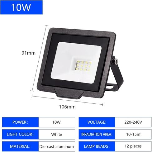 Caarla Dolllight 1pcs L+E+D Flood Light 200w 150w 100w 50w 30w 20w 10w Water Outdoor. in Kuwait