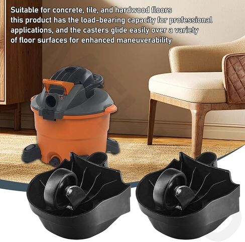12388 Foot Caster & 12293 Caster Wheel Kit for Ridgid 6 & 16 Gal Wet/Dry Vacuum ، يستخدم لأعضاء اللوحة (2) in Kuwait