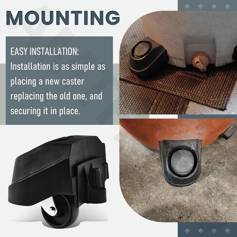 12388 Foot Caster & 12293 Caster Wheel Kit for Ridgid 6 & 16 Gal Wet/Dry Vacuum ، يستخدم لأعضاء اللوحة (2) in Saudi Arabia