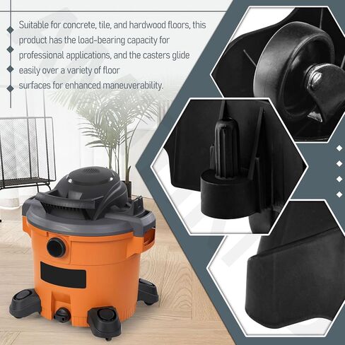 12388 Foot Caster & 12293 Caster Wheel Kit for Ridgid 6 & 16 Gal Wet/Dry Vacuum ، يستخدم لأعضاء اللوحة (2) in Saudi Arabia
