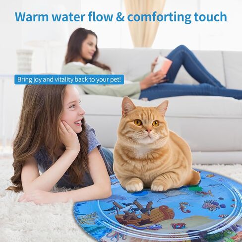 Cat Cooling Pad, Portable Water-Filled for Dogs and Cats, Easy to Clean, Suitable for All Types of Pets, Keep Your Pets Cool in The Summer in Saudi Arabia
