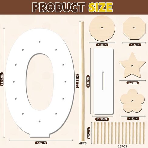 5 PCS DONUT STAND ، لوازم الحفلات دونات تشمل 1 PC DIGIT DOND WALD STAND ، 4 PCS DONUT WALL ، لحفل حفل زفاف عيد ميلاد (أبيض رقم 5) in Kuwait