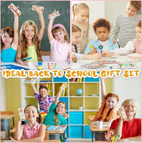 24 Set Back to School Student Gifts Bulk Ballpoint Pens Keychains and Greeting Cards Set First Day of School Gifts for Teacher Classroom Rewards Party Favors in Saudi Arabia