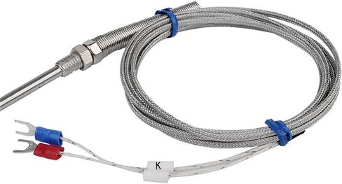 15cm Stainless Steel Probe Thermocouple Sensor K Type Tube with Wire Cable 0-400°C 1Pcs(Cable Length 3.0m) in Saudi Arabia