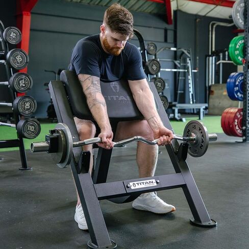 سلسلة الأداء اللياقة البدنية Titan Olympic 4ft EZ Curl Bar ، Barbell for Bicep/Tricep Curls ، تم تصنيفها 200 رطل ، ألواح الوزن الأولمبية ، شريط الوزن الصلب دائم لرفع الوزن ، تدريب القوة in Saudi Arabia