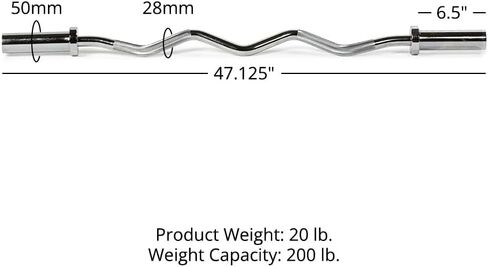 سلسلة الأداء اللياقة البدنية Titan Olympic 4ft EZ Curl Bar ، Barbell for Bicep/Tricep Curls ، تم تصنيفها 200 رطل ، ألواح الوزن الأولمبية ، شريط الوزن الصلب دائم لرفع الوزن ، تدريب القوة in Saudi Arabia