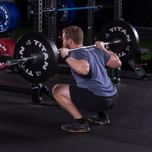سلسلة Power Barbell Power Barbell Titan Fitness ، 20 كيلوغرام 29 ملم متوسطة الترشيح ، تم تصنيفها على 1500 رطل ، حركات تدريب على قوة الصالة الرياضية للمنزل من أجل القرفصاء البطيئة ، ومقعد ، وحركات Deadlift in Saudi Arabia