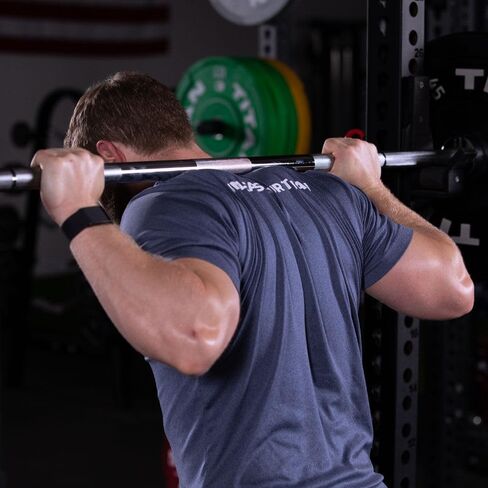 سلسلة Power Barbell Power Barbell Titan Fitness ، 20 كيلوغرام 29 ملم متوسطة الترشيح ، تم تصنيفها على 1500 رطل ، حركات تدريب على قوة الصالة الرياضية للمنزل من أجل القرفصاء البطيئة ، ومقعد ، وحركات Deadlift in Saudi Arabia