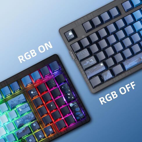 ZORNHER ZH980 Wireless Mechanical Gaming Keyboard,95% Blue Custom Creamy Keyboard with Number Pad,Starry Night Dye Sublimation PBT Keycaps,Pre-lubed Linear Switches,Hot-Swappable,RGB Backlit in Saudi Arabia