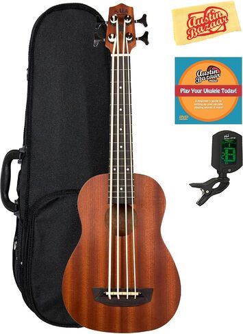 Kala UBASS-NOMAD-FS Nomad Acoustic-Electric U-Bass Bundle with Case, Tuner, Austin Bazaar Instructional DVD, and Polishing Cloth in Kuwait