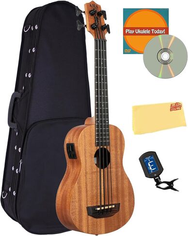 Kala UBASS-NOMAD-FS Nomad Acoustic-Electric U-Bass Bundle with Case, Tuner, Austin Bazaar Instructional DVD, and Polishing Cloth in Kuwait