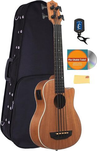 Kala UBASS-NOMAD-FS Nomad Acoustic-Electric U-Bass Bundle with Case, Tuner, Austin Bazaar Instructional DVD, and Polishing Cloth in Kuwait