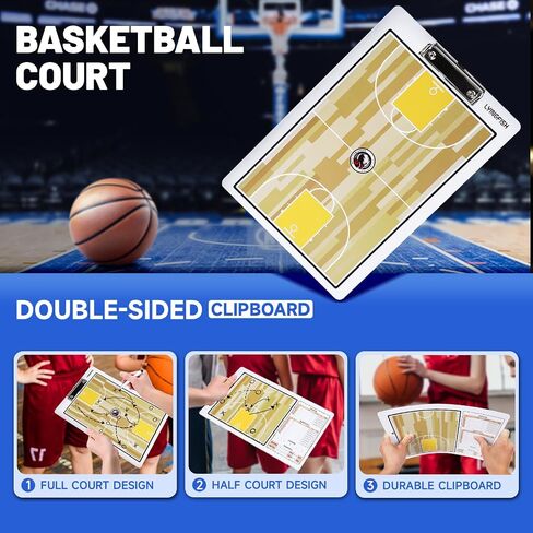 Basketball Dry Erase Coaches Clipboard，Waterproof Basketball Clipboard for Coaches Double-Sided Basketball White Board for Coaches Writable and Erasable Basketball Dry Erase Board for Coaches （Blue） in Kuwait