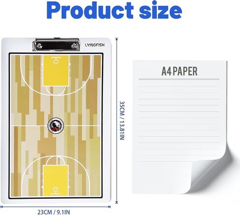 Basketball Dry Erase Coaches Clipboard，Waterproof Basketball Clipboard for Coaches Double-Sided Basketball White Board for Coaches Writable and Erasable Basketball Dry Erase Board for Coaches （Blue） in Kuwait