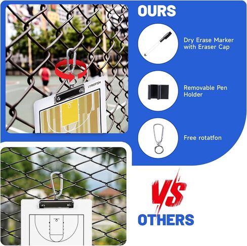 Basketball Dry Erase Coaches Clipboard，Waterproof Basketball Clipboard for Coaches Double-Sided Basketball White Board for Coaches Writable and Erasable Basketball Dry Erase Board for Coaches （Blue） in Kuwait