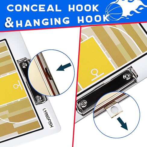 Basketball Dry Erase Coaches Clipboard，Waterproof Basketball Clipboard for Coaches Double-Sided Basketball White Board for Coaches Writable and Erasable Basketball Dry Erase Board for Coaches （Blue） in Kuwait