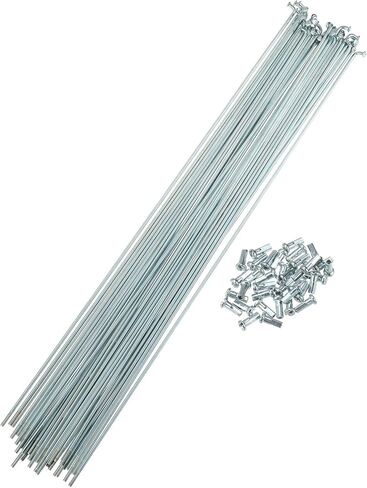 36 pcs 14g j bend 294mm × 2mm متحدث دراجة دراجة مع حلمات الفضة الفضية قطع بديل للسيارات in Kuwait