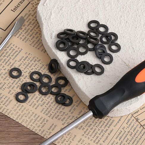 40Pcs M6 Black Flat Washer Carbon Steel Black Coating Blacks Washer Stainless Flats Washers M6 x 12mm OD Blacks Flat Washers in Saudi Arabia