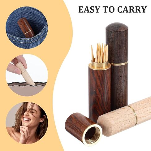 3pcs حامل مسواك خشب محمول ، صندوق اختيار الأسنان المصغرة ، دلو موزع المسواك المحمولة لإبرة التخزين ، مسواك ، حبة حبوب منع الحمل ، اختيار الأذن ، مسحة القطن وغيرها من الأشياء الصغيرة in Saudi Arabia